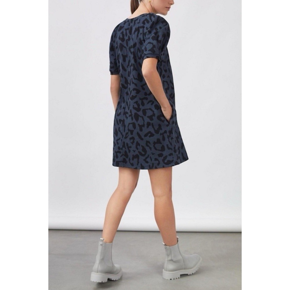 Anthropologie Velvet Graham & Spencer Jersey Animal Print Dress Size Large - Picture 2 of 8